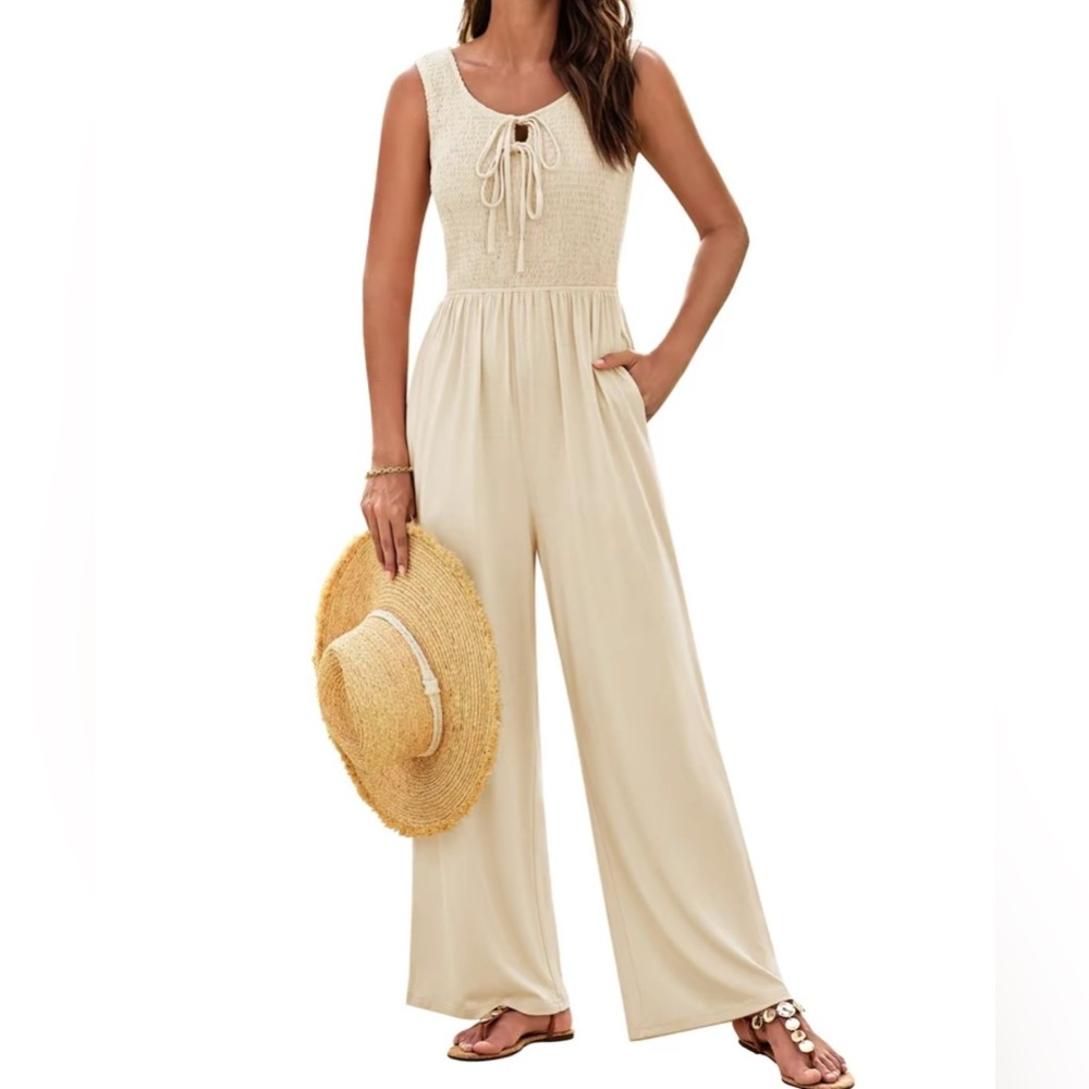 Grace Karen - Elegant Cream Jumpsuit